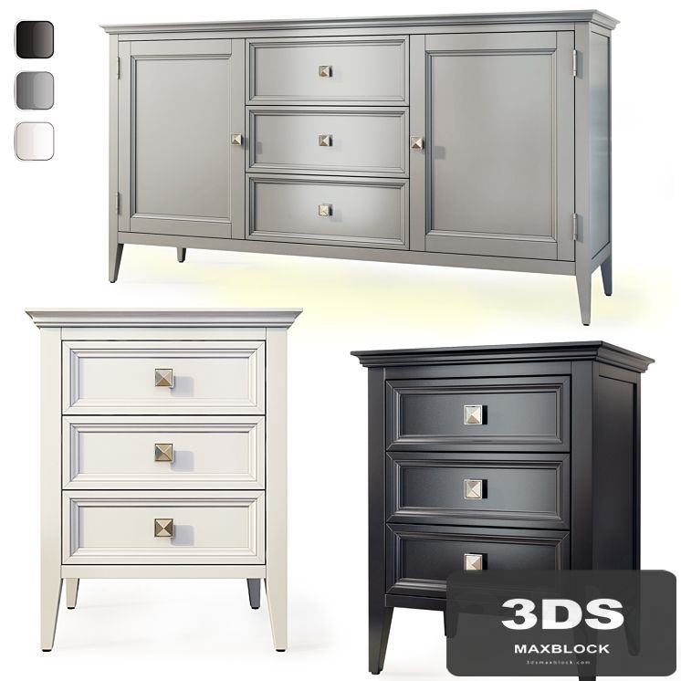 Chest of drawers and bedside tables Brooklyn. Sideboard, nightstand by MebelMoscow