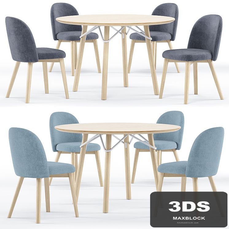 Tria table and Tuka chair - connubia calligaris