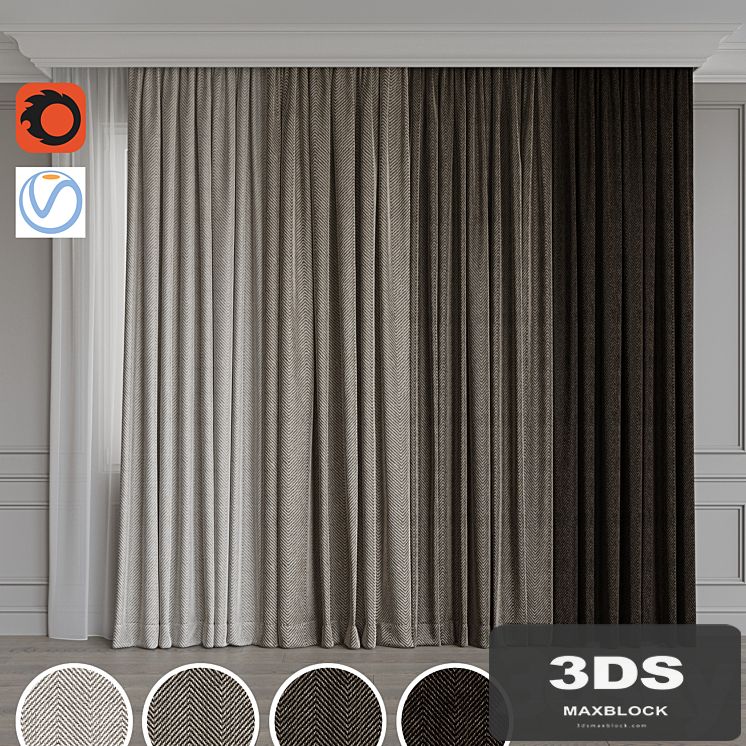 Set of curtains 90