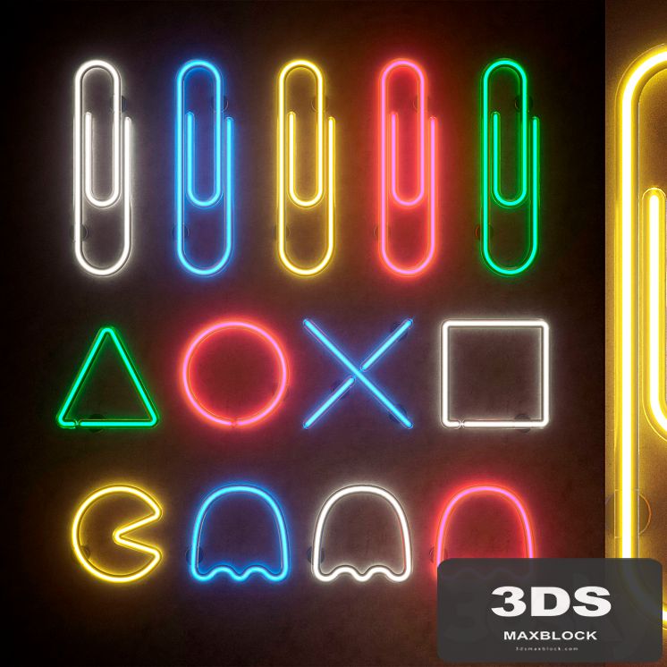 Light modules. Set 35. Neon