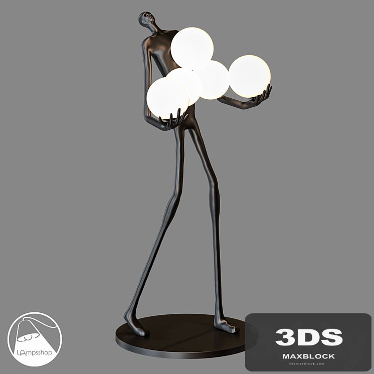 LampsShop.com T6026 Sculpture Floor Lamp Grace