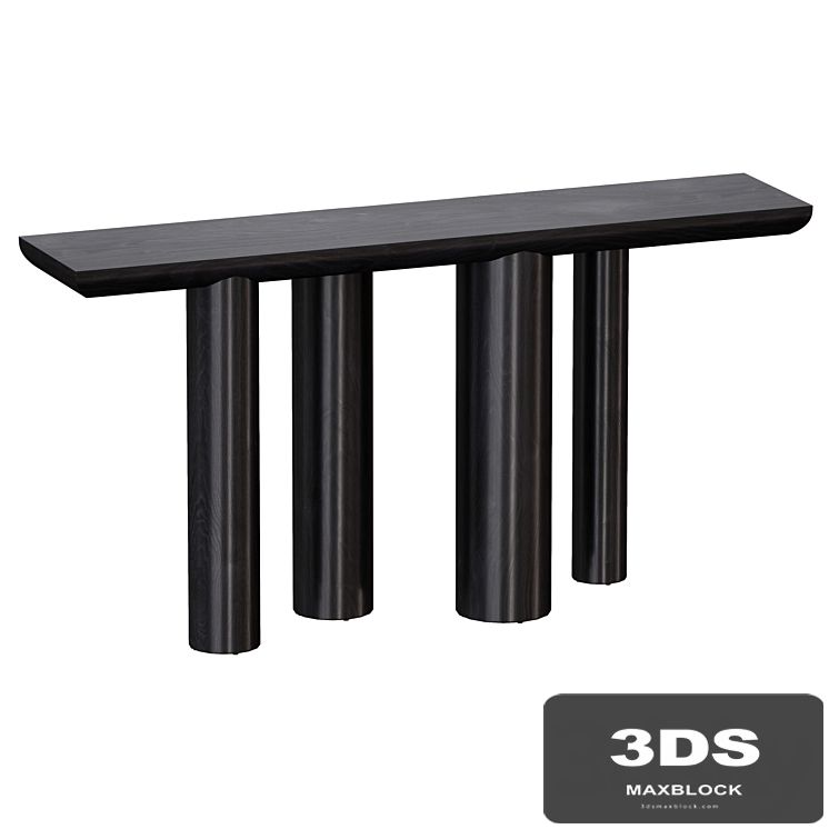 Bomen Black Oak Console Table (Crate and Barrel)
