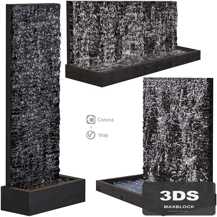 Water wall fountains
