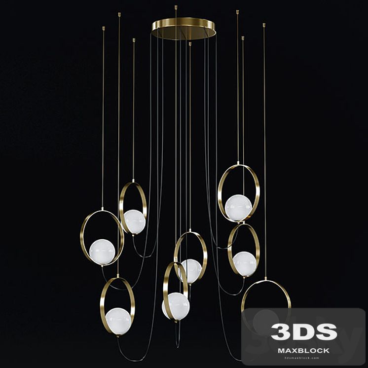 Halo Chandelier / 8 LED 3000K Gold
