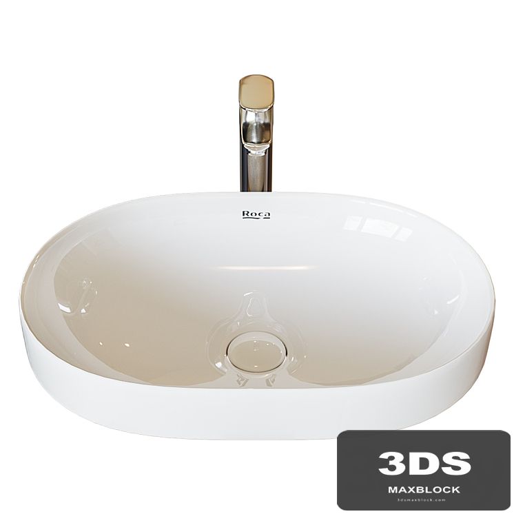 Washbasin Roca Inspira Round 55x37 cm, surface mounted 327527000