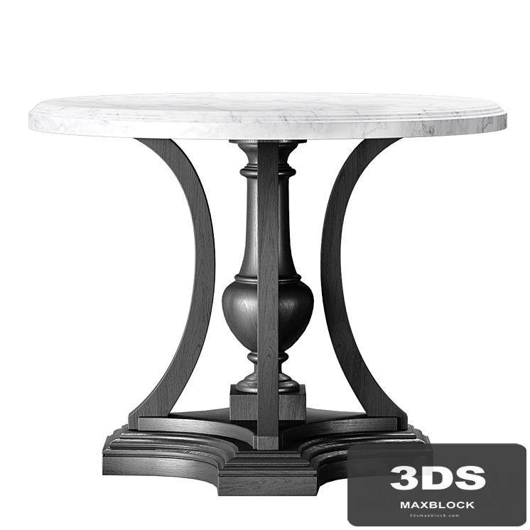 ST. JAMES MARBLE ROUND ENTRY TABLE. RH