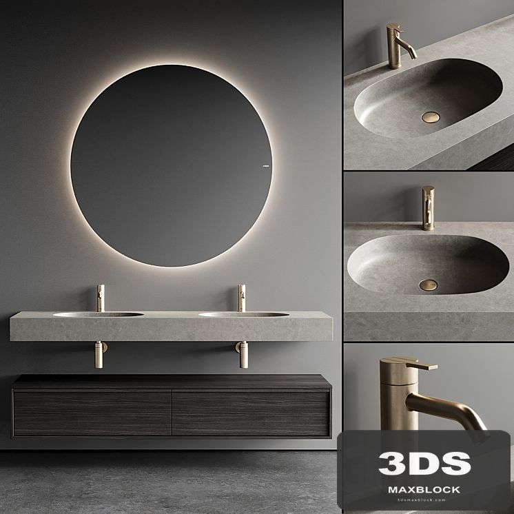 Inbani Strato 02 B Vanity Unit Set 2