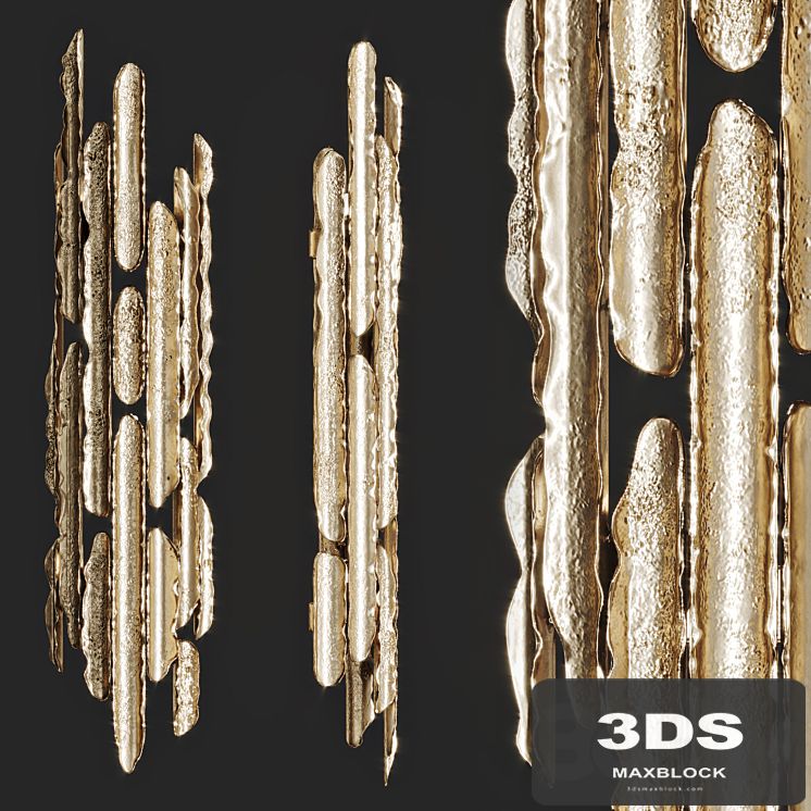 Wall lamp made of metal plates ENIGMA Vetvi store