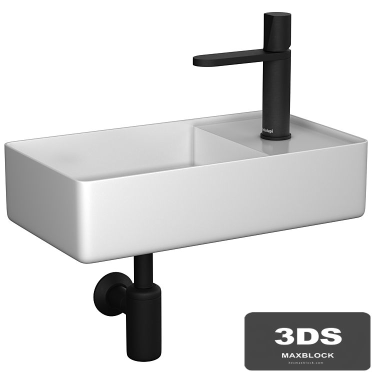 mini sink Antoniolupi Simplomani & mixer Antoniolupi Indigo