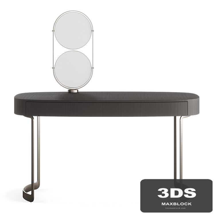 FENDI CASA MOONLIGHT LADY DESK (Charcoal Fiddleback Sycamore)