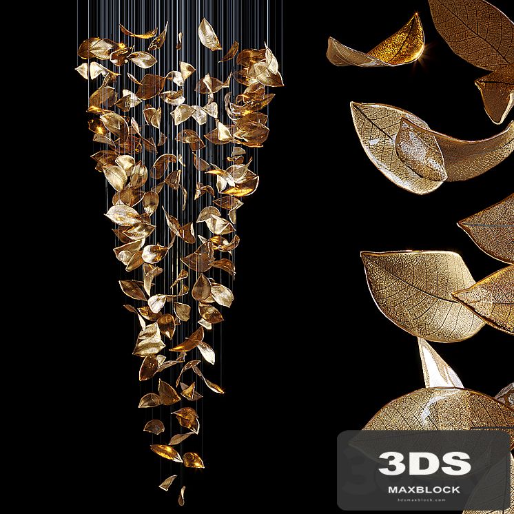 Chandelier Light Vargov - Frozen Leaves