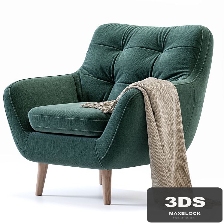 Armchair Vitio Velevet Ocean