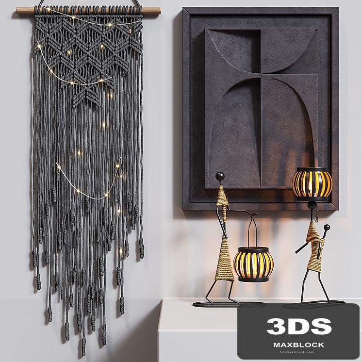 BLACK MACRAME
