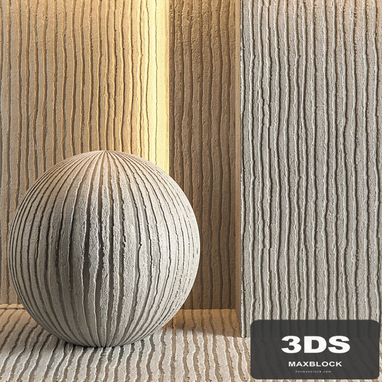 Ribbed wall plaster