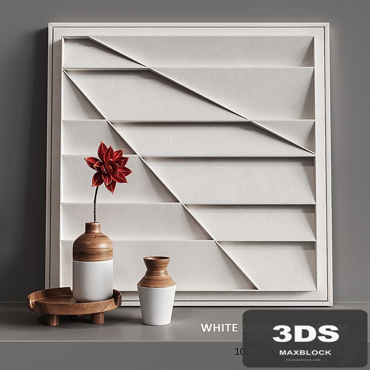 Relief White Square Sunbeam