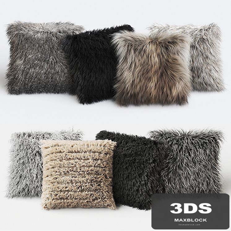 Fur Pillow set