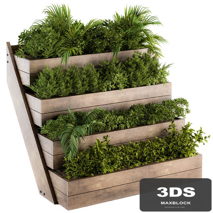 Outdoor Plants Wooden Plant Box - Set 153