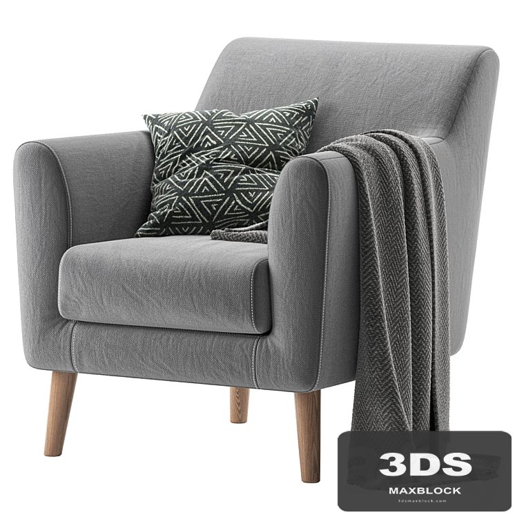 Armchair Odens Sherst Grey