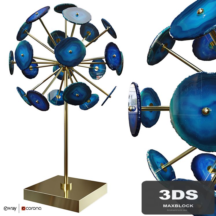 Agate Burst Brass Blue