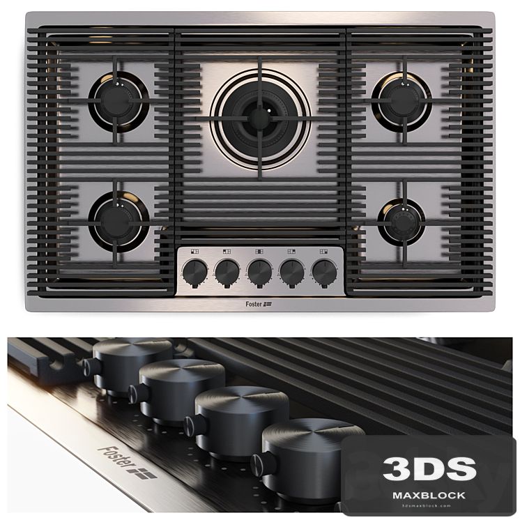 hob Milanello Gun Metal 5F-7682 006 - by Foster