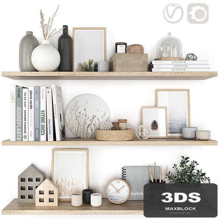 Decorative shelf set
