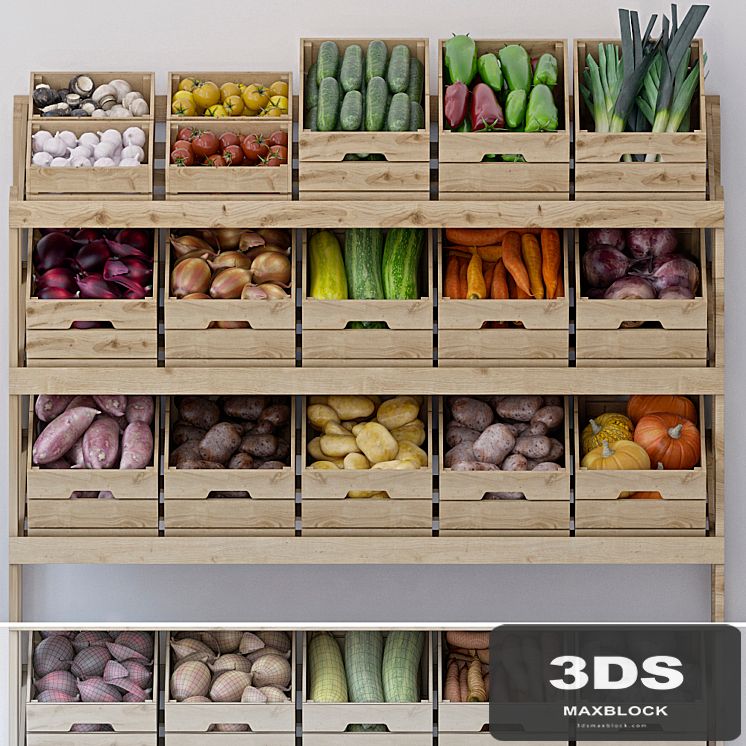 Stand with vegetables