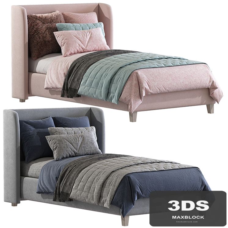 Bed Angela Upholstered Low Profile Standard Bed