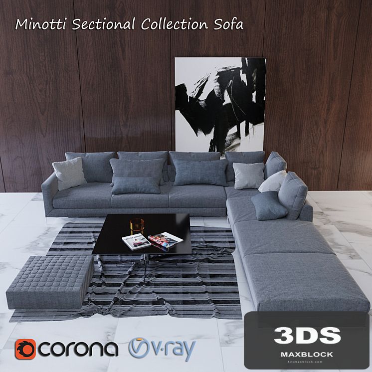 Minotti Sectional Collection Sofa