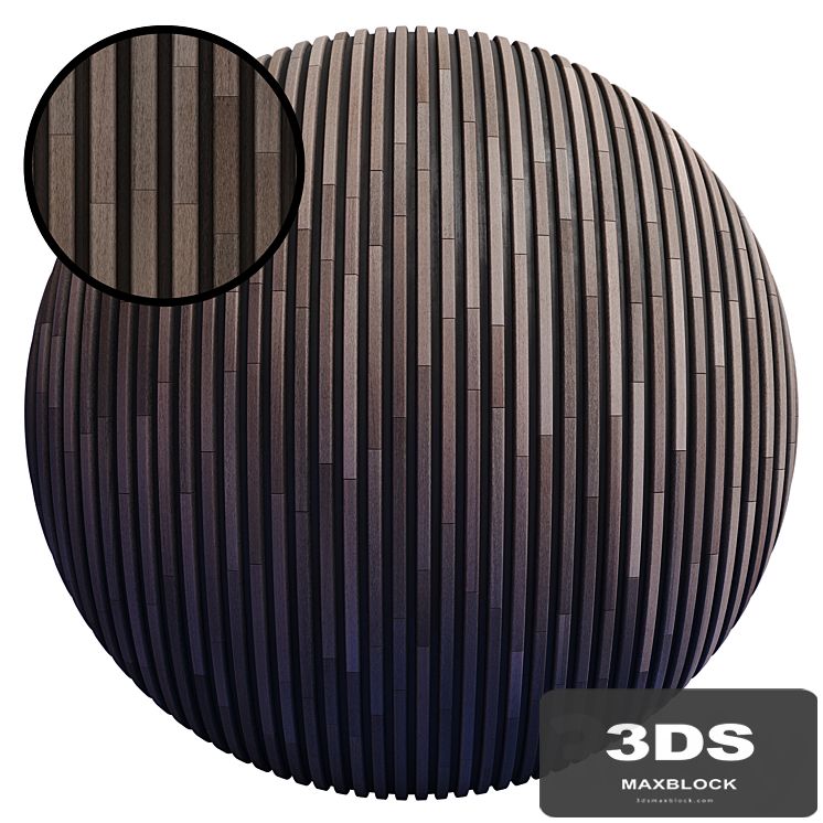 Striped Wood Panel J / PBR / PNG / 4K