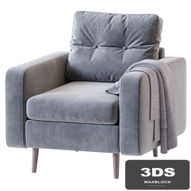 Deans Armchair Textile Gray