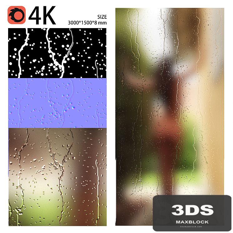 Wet misted glass