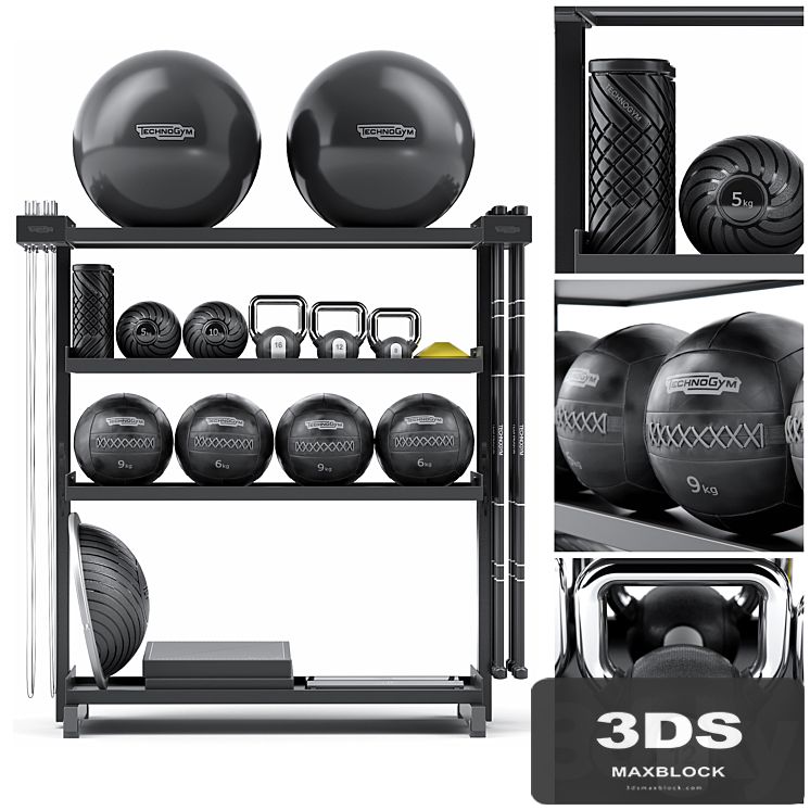Stylish fitness set from Technogym SKILLTOOLS Kit. Sport equipment