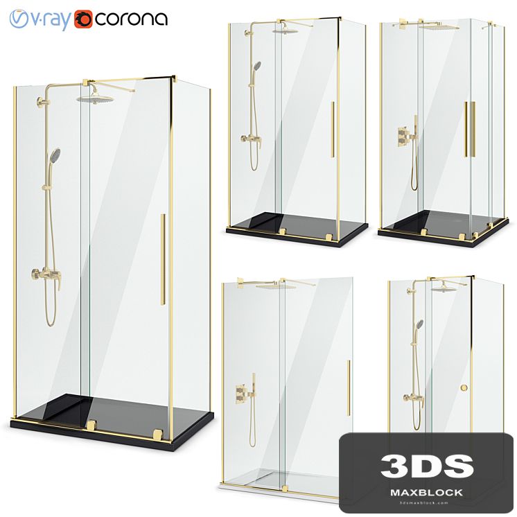 Shower enclosures Radaway | Furo gold set 115
