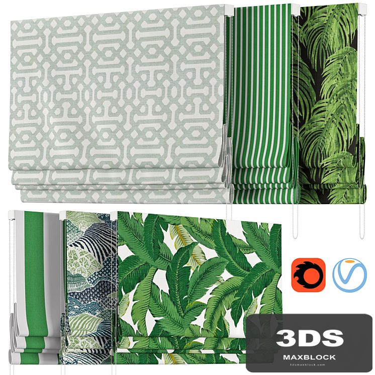 Roman Curtains 57 | Loom Decor | Green only
