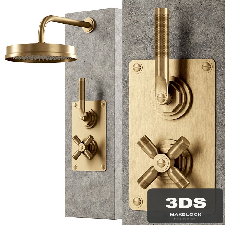 Landmark industrial urban shower by Samuel Heath / Shower faucet
