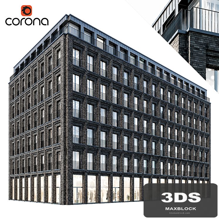 Modern residential building 07 | night + interiors