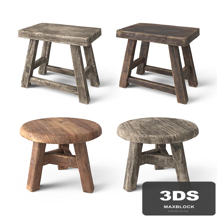 Rustic Wooden Stools