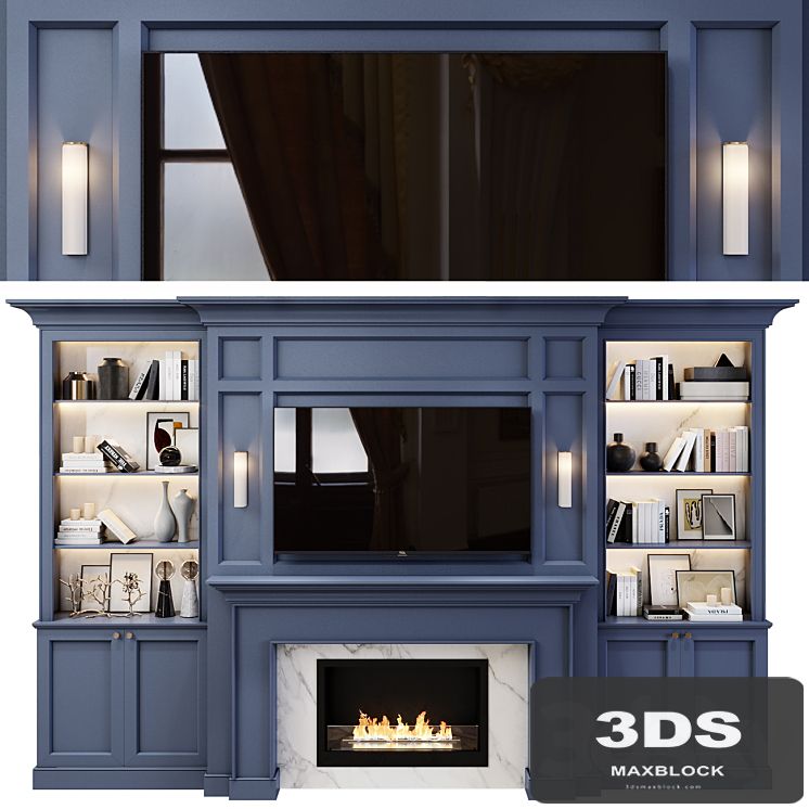 Neoclassical TV wall 005