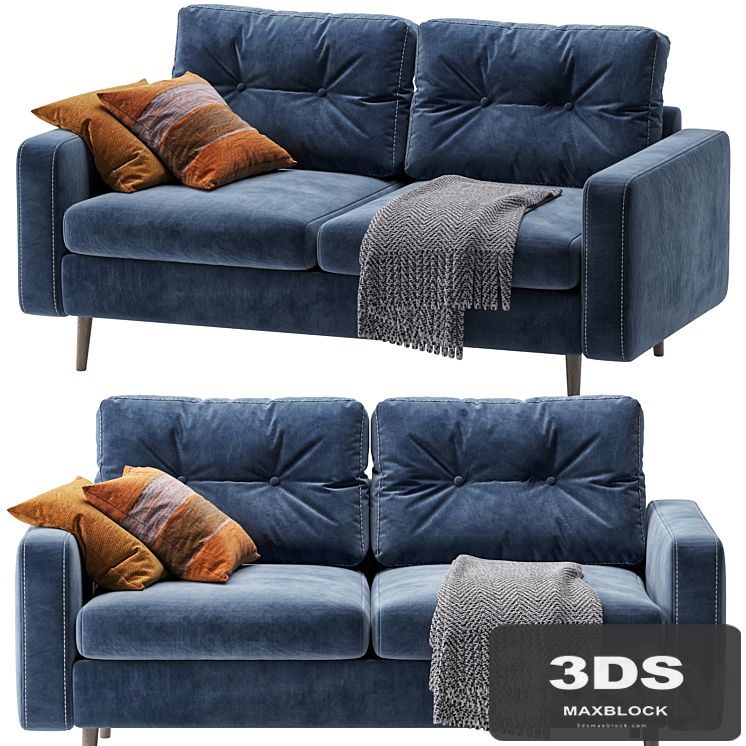 Sofa Deans Mini Velvet Blue