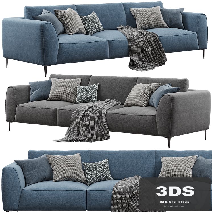 Chateau dAx - Dudy (3-seat fabric sofa)