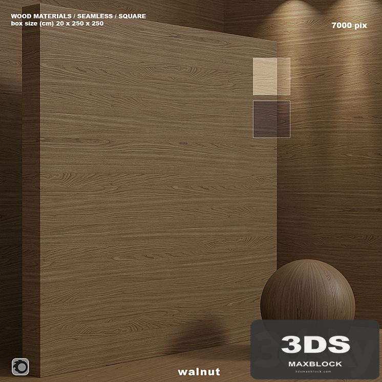 Material wood (seamless) walnut - set 112