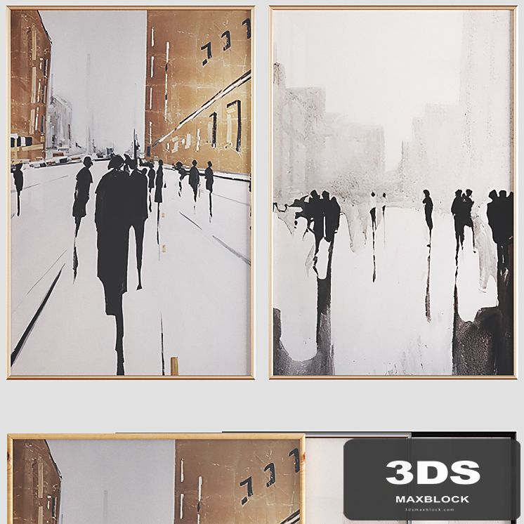 Canvas painting with frame 044