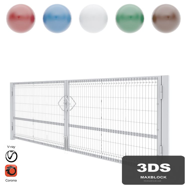Swing gates 3D 1550