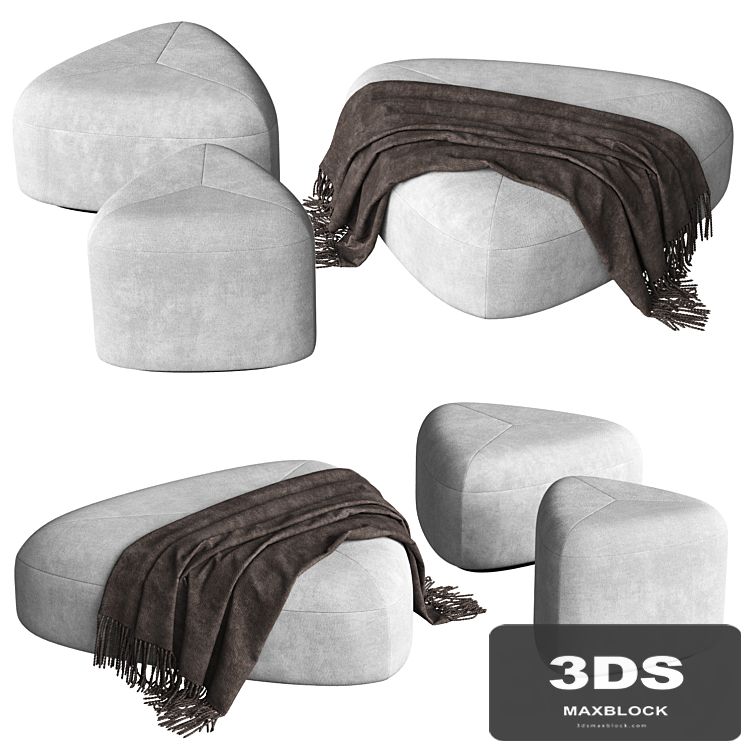 Set of poufs "Stone"