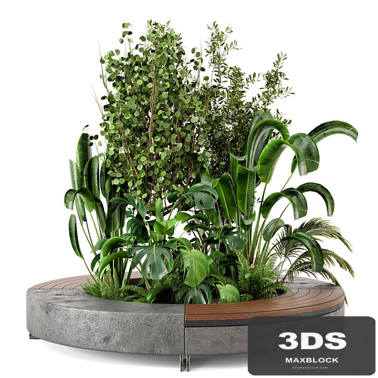 Outdoor Garden set bush and Tree - Garden Set 54