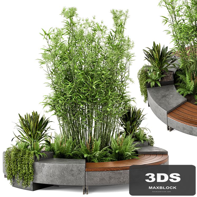 Outdoor Garden set bush and Tree - Garden Set 55