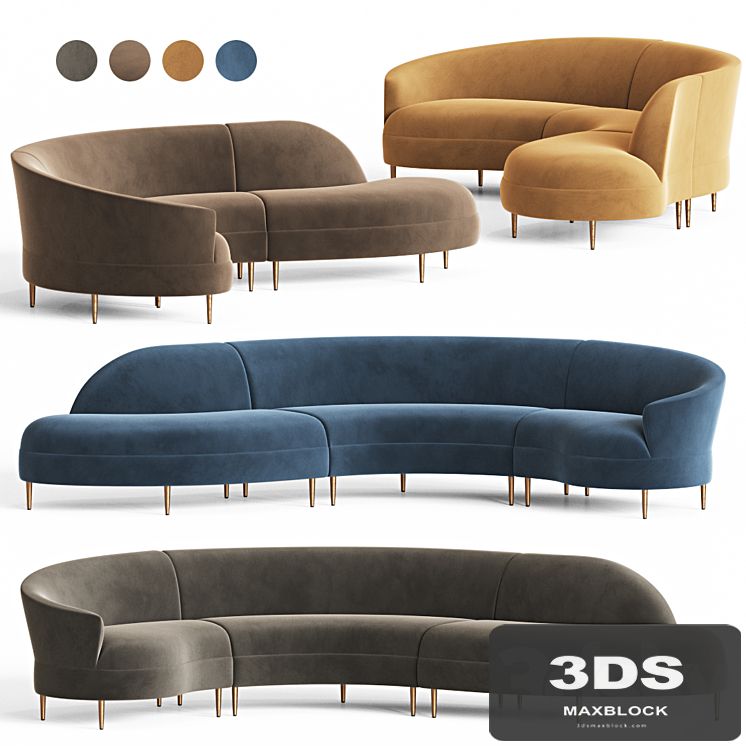 Grace Serpentine Sectional Sofa