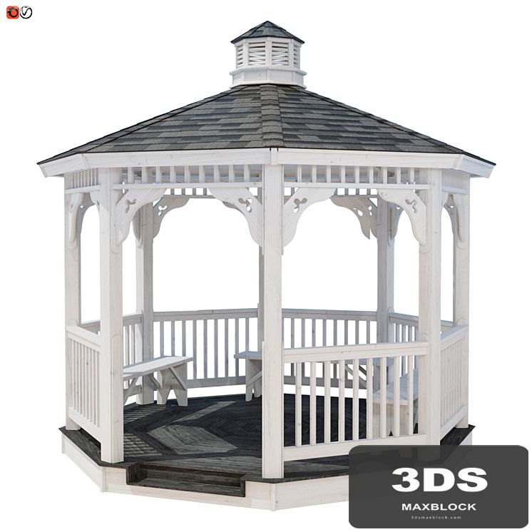 Garden Gazebo made of wood 4