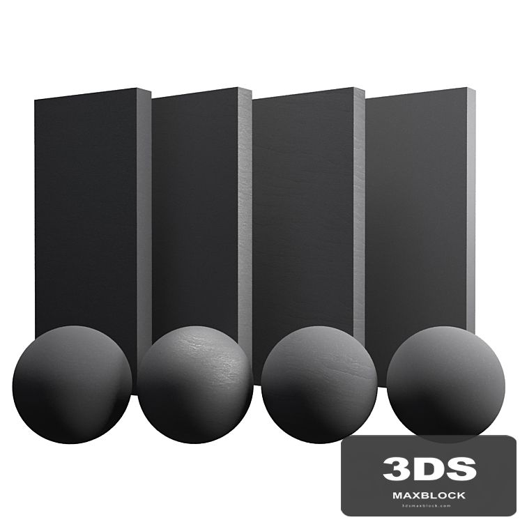 Black slate stone