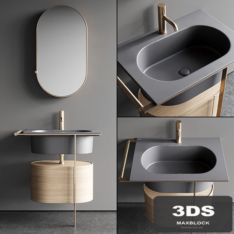 Ceramica Cielo Kyros Single Vanity Unit Set 2